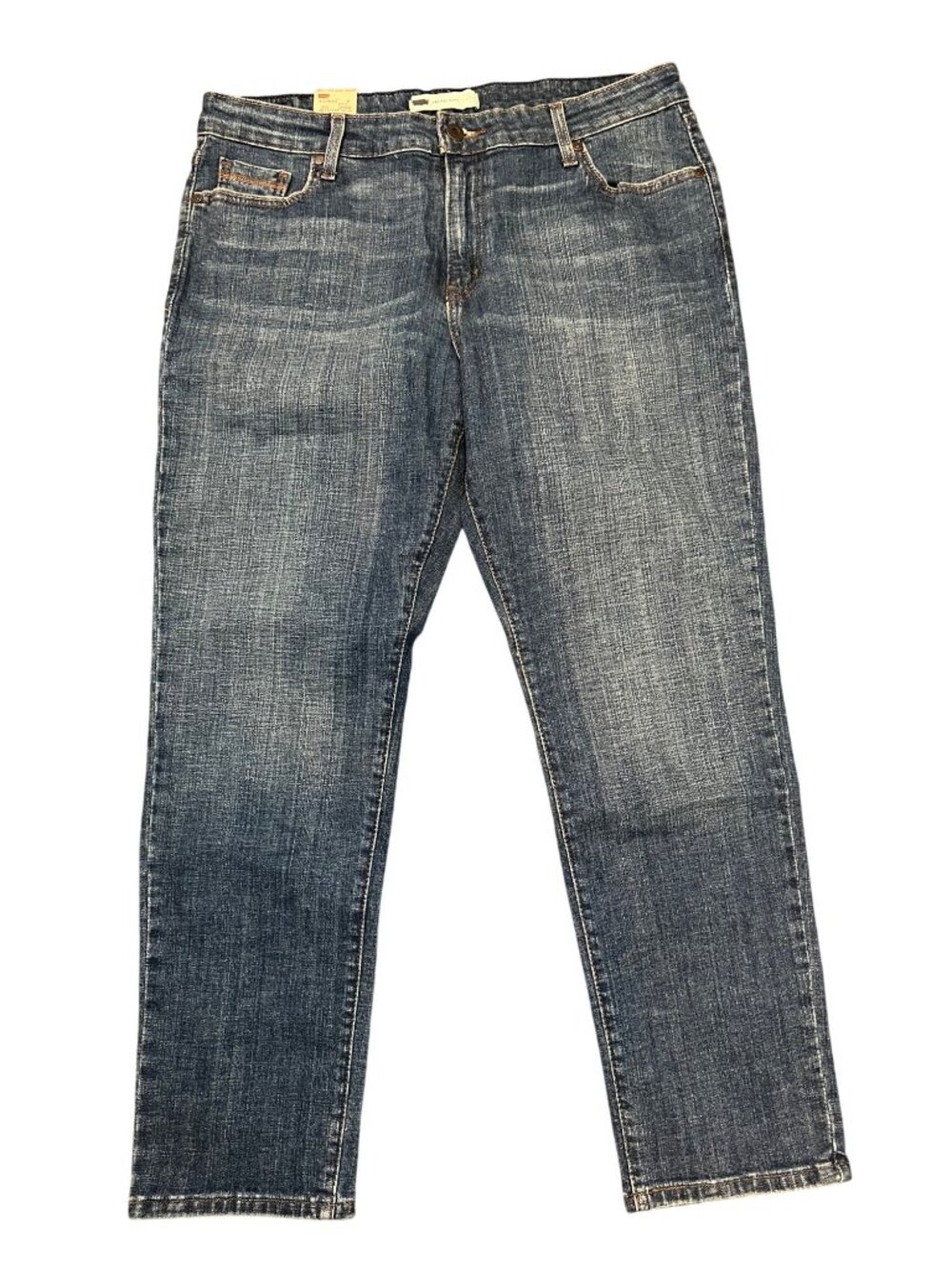 Levis Womens Mid Rise Skinny Jeans Size 8 Blue Denim Cotton & Elastane Blend Dur